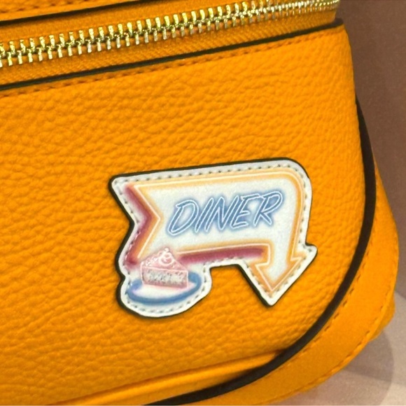 Michael Kors Rhea Medium Color-Block Signature Logo Backpack Pop Orange - Picture 4 of 9